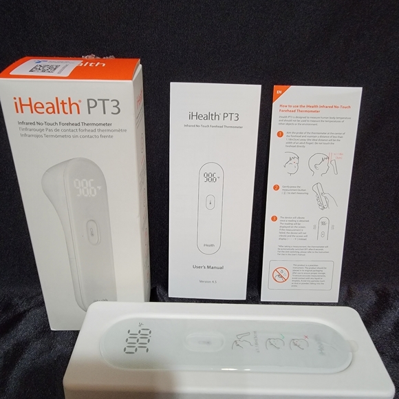 iHealth PT3 Infrared No-Touch Digital Forehead Thermometer Gently Used - Picture 4 of 7